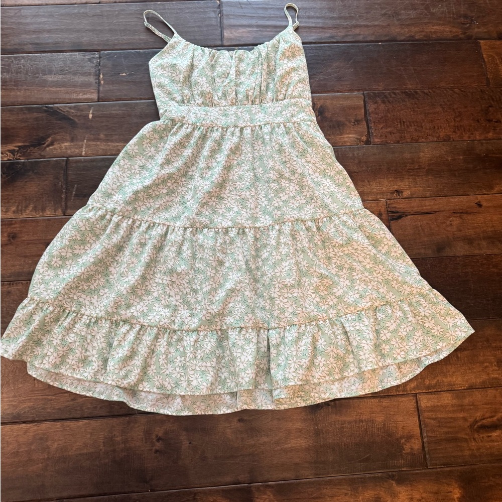 Floral Green women Dress